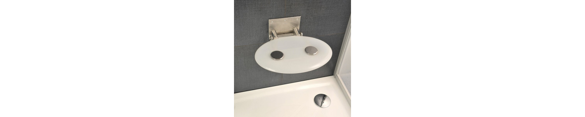 Siedziska prysznicowe. Składane do kabin